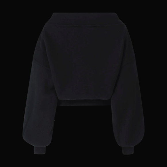 🅴 $630 Palm Angels Miami Logo Off the Shoulder Sweater Sweatshirt - Picture 6 of 12